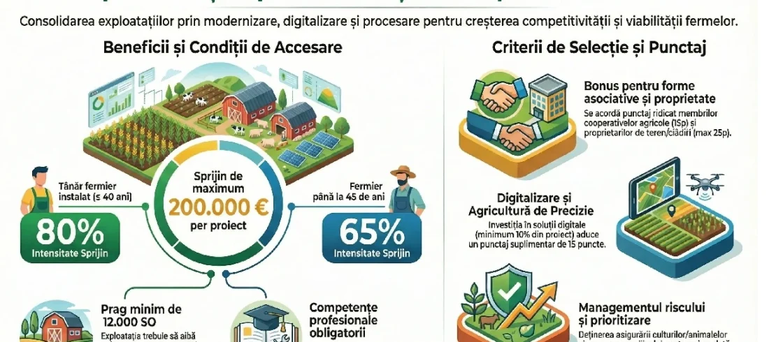 Infografic fonduri europene DR 12 - Consultanta Atelier 46 pentru tineri fermieri