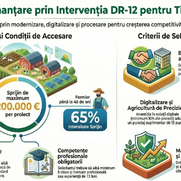 Infografic fonduri europene DR 12 - Consultanta Atelier 46 pentru tineri fermieri
