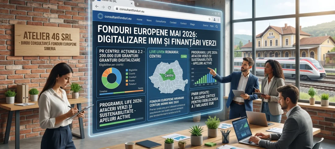 fonduri europene digitalizare IMM mai 2026