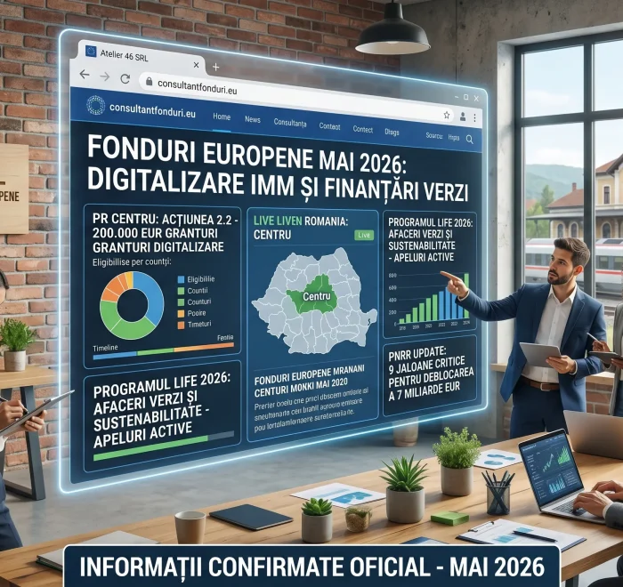 fonduri europene digitalizare IMM mai 2026